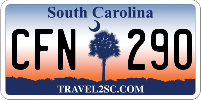 SC license plate CFN290