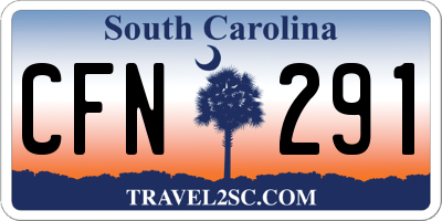 SC license plate CFN291