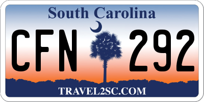 SC license plate CFN292