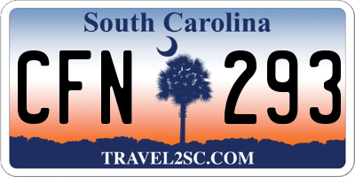 SC license plate CFN293