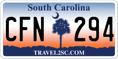 SC license plate CFN294