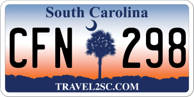 SC license plate CFN298