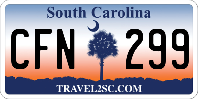 SC license plate CFN299