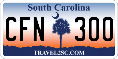 SC license plate CFN300