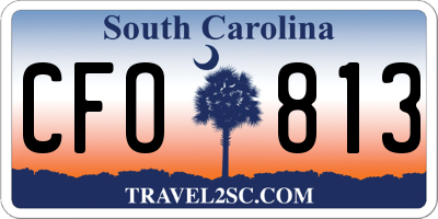 SC license plate CFO813