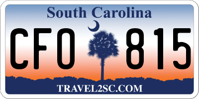 SC license plate CFO815