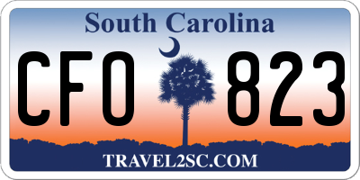 SC license plate CFO823