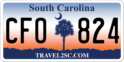 SC license plate CFO824