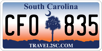 SC license plate CFO835