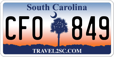SC license plate CFO849