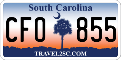 SC license plate CFO855