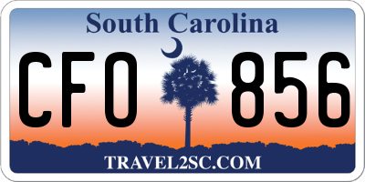 SC license plate CFO856