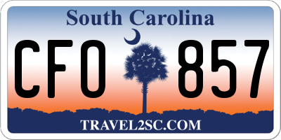 SC license plate CFO857