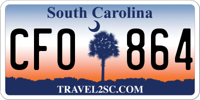 SC license plate CFO864
