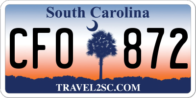 SC license plate CFO872