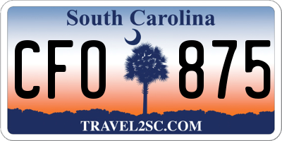 SC license plate CFO875