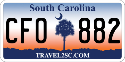 SC license plate CFO882