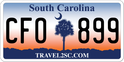 SC license plate CFO899