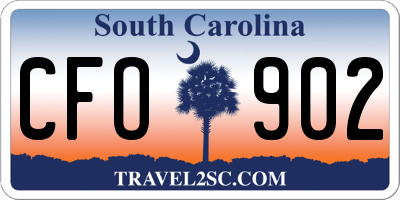 SC license plate CFO902