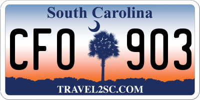 SC license plate CFO903