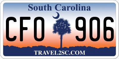 SC license plate CFO906