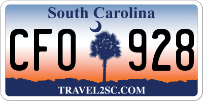 SC license plate CFO928