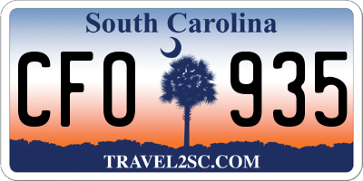 SC license plate CFO935
