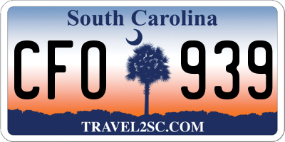 SC license plate CFO939