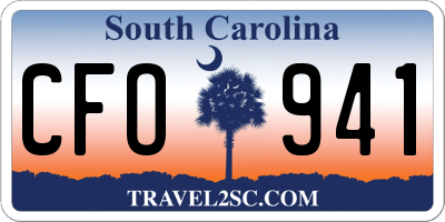 SC license plate CFO941