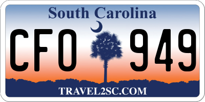 SC license plate CFO949