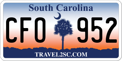 SC license plate CFO952