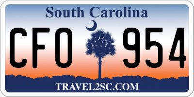 SC license plate CFO954