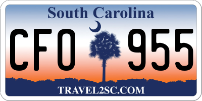 SC license plate CFO955