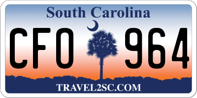 SC license plate CFO964
