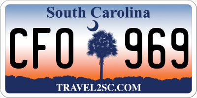 SC license plate CFO969