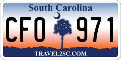 SC license plate CFO971
