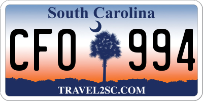 SC license plate CFO994