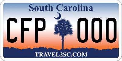 SC license plate CFP000