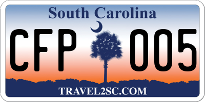 SC license plate CFP005