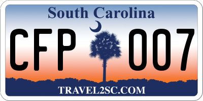 SC license plate CFP007