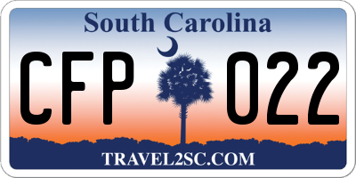 SC license plate CFP022