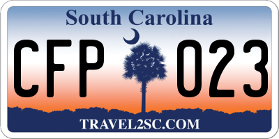 SC license plate CFP023