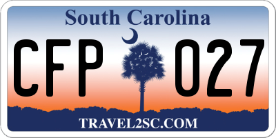 SC license plate CFP027