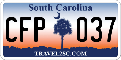 SC license plate CFP037