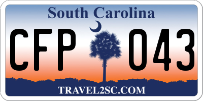 SC license plate CFP043