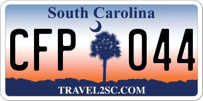 SC license plate CFP044