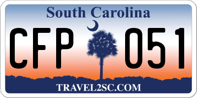SC license plate CFP051