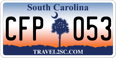 SC license plate CFP053