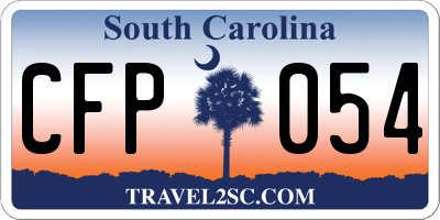 SC license plate CFP054