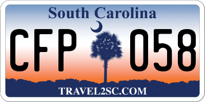 SC license plate CFP058